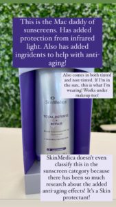 SkinMedica brand serum with commentary for Benefits of Suncreen 