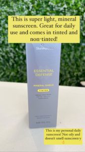 SkinMedica brand serum with commentary for Benefits of Suncreen 